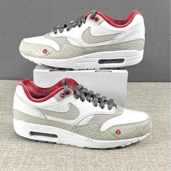 Nike Air Max 1 '87 ID By You White Red New FJ8893-900 Women's 10.5 / Mens 9